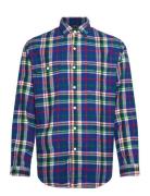 Classic Fit Plaid Flannel Workshirt Blue Polo Ralph Lauren