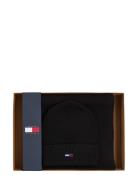 Tjw Flag Beanie And Scarf Black Tommy Hilfiger