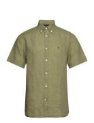 Pigment Dyed Linen Rf Shirt S/S Green Tommy Hilfiger