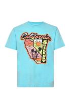 Neon Travel Graphic Loose Tee Blue Superdry