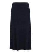 Micro Cable Flared Skirt Blue Tommy Hilfiger