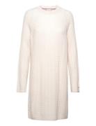 Soft Wool Ao Cable C-Nk Dress Cream Tommy Hilfiger