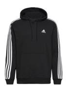 Essentials Fleece 3-Stripes Hoodie Black Adidas Sportswear