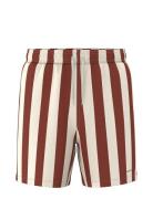 Slhdane Aop Swimshorts Brown Selected Homme