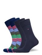 Th Men Sock 4P Multicolor Stripe Navy Tommy Hilfiger