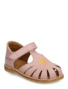 Sandals - Flat - Closed Toe - Pink ANGULUS