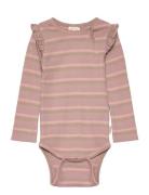 Body L/S Modal Two Striped Pink Petit Piao