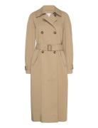 Double-Breasted Cotton Trench Coat Beige Mango
