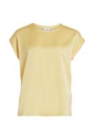 Viellette S/S Satin Top - Noos Yellow Vila