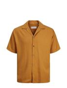 Jprccaaron Tencel Resort Shirt S/S Ln Orange Jack & J S