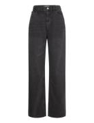 High-Waist Wideleg Jeans Grey Mango