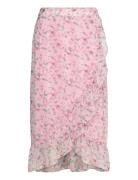 Vmsmilla H/W Wrap Skirt Wvn Ga Pink Vero Moda