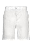 Slim Fit 100% Linen Bermuda Shorts White Mango