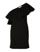 Slfirena Shoulder Short Dress Black Selected Femme