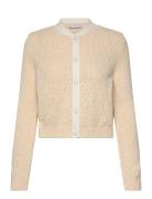 Contrast Edge Cardigan Cream Mango