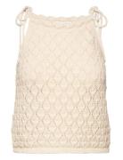 Vmevelyn Sl Halterneck Crochet Top Vma Beige Vero Moda