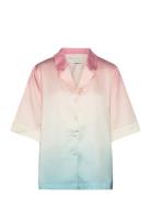 Mille Short Sleeve Ombre Shirt Pink Malina