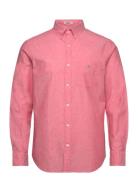 Reg Cotton Linen Shirt Pink GANT