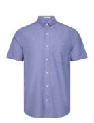 Reg Cotton Linen Ss Shirt Blue GANT