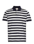 Stripe Ss Pique Polo Blue GANT