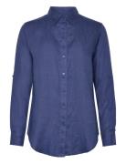 Relaxed Fit Linen Shirt Blue Lauren Ralph Lauren