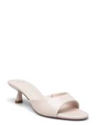 Patent Leather Effect Heeled Sandal Pink Mango