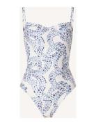 Eva Printed Swimsuit Blue Lexington Clothing