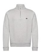 Terrance Organic Cotton Half-Zip Sweatshirt Grey Lexington Clothing