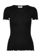 Rwbernadine Ss O-Neck T-Shirt Black Rosemunde