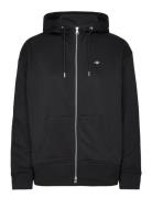 Rel Shield Zip Hoodie Black GANT