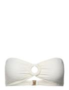 Lisa Ring Front Bandeau Bikini Top Cream Malina