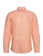 Douglas Linen Shirt-Classic Fit Orange Morris