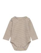 Body Ls Striped Rib Beige Huttelihut