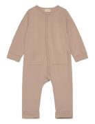 Romper Ls Sweat Beige Fixoni