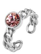 Lima Chain Ring Silver Bud To Rose