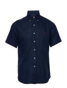 Custom Fit Linen Shirt Blue Polo Ralph Lauren