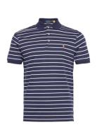 Custom Slim Fit Soft Cotton Polo Shirt Navy Polo Ralph Lauren