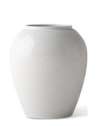 Rhombe Vase H25 Hvid Porcelæn White Lyngby Porcelæn