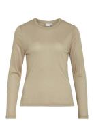 Vialexia O-Neck L/S Top - Noos Khaki Vila