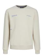 Jjgreat B2S Sweat Crew Loose Ln Jnr Cream Jack & J S