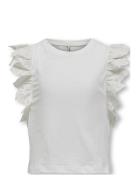 Kogbetty Life S/S Frill Top Jrs White Kids Only