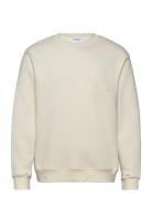 Slhhankie Mid Logo Crew Neck Sweat Ex Cream Selected Homme