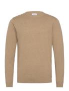 100% Recycle Knit Round Neck Beige Lindbergh