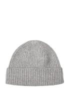 Short Rib Fold Cap Grey Davida Cashmere