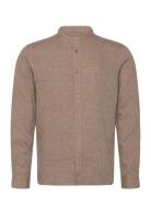 Theo Linen Stand Shirt Brown Mos Mosh Gallery