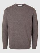 Slhberg Crew Neck Noos Brown Selected Homme