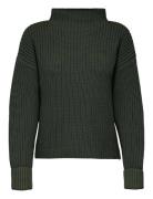 Slfselma Ls Knit Pullover Green Selected Femme