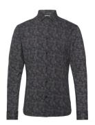 Clean Formal Aop Stretch Shirt Ls Grey Clean Cut Copenhagen