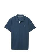 Basic Polo With Contrast Blue Tom Tailor