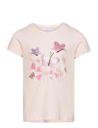 Top Ss Butterfly And Flower Pink Lindex